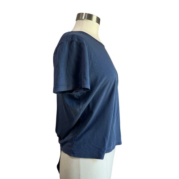 Aerie Blue Embroidered Back "Beach Bound Lightweight T Shirt Size Large - Picture 3 of 6